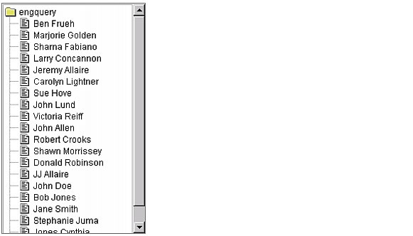 Tree control populated from a query